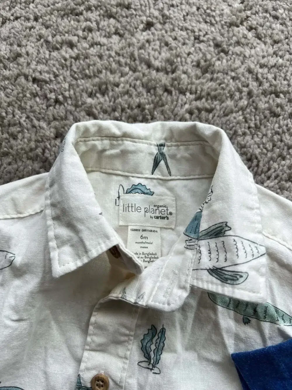 (#14).  Little Planet Organic Fish Shirt & Carter's Elephant Hoodie